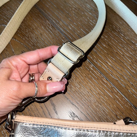 Coach Silver Metallic Crossbody Bag - Picture 13 of 16
